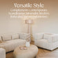 TAUPE - 59” Tall Standing Linen Floor Lamp with Fabric Shade