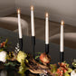 Black Vintage Peony Floral Vine Taper Candle Table Top Decor Gift