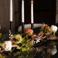 Black Vintage Peony Floral Vine Taper Candle Table Top Decor Gift