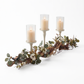 Rustic Farmhouse Centerpiece : Eucalyptus Garland, Ivory Candle Holders, Table Decor