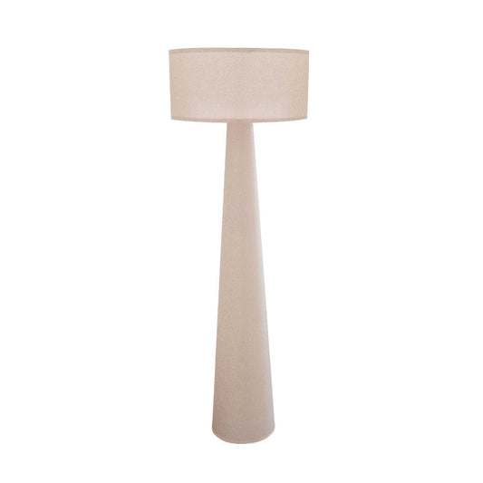 TAUPE - 59” Tall Standing Linen Floor Lamp with Fabric Shade