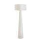 WHITE - 59” Tall Standing Linen Floor Lamp with Fabric Shade