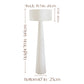 WHITE - 59” Tall Standing Linen Floor Lamp with Fabric Shade