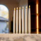 Branch & Wick, Co. Bulk 10" Flameless Taper Candles Ivory Wax, Remote Included