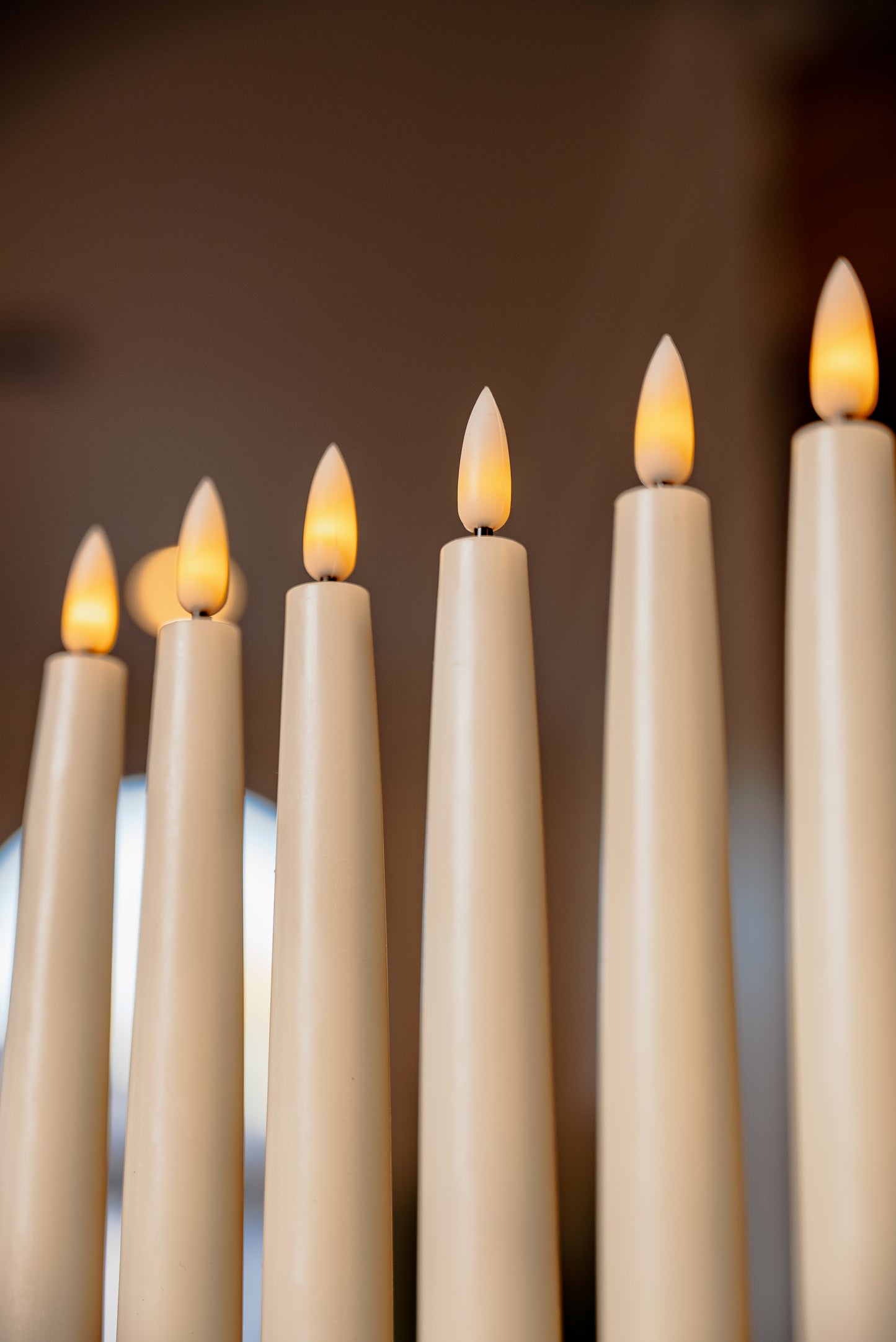 Branch & Wick, Co. Bulk 10" Flameless Taper Candles Ivory Wax, Remote Included