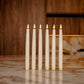 Branch & Wick, Co. Bulk 10" Flameless Taper Candles Ivory Wax, Remote Included
