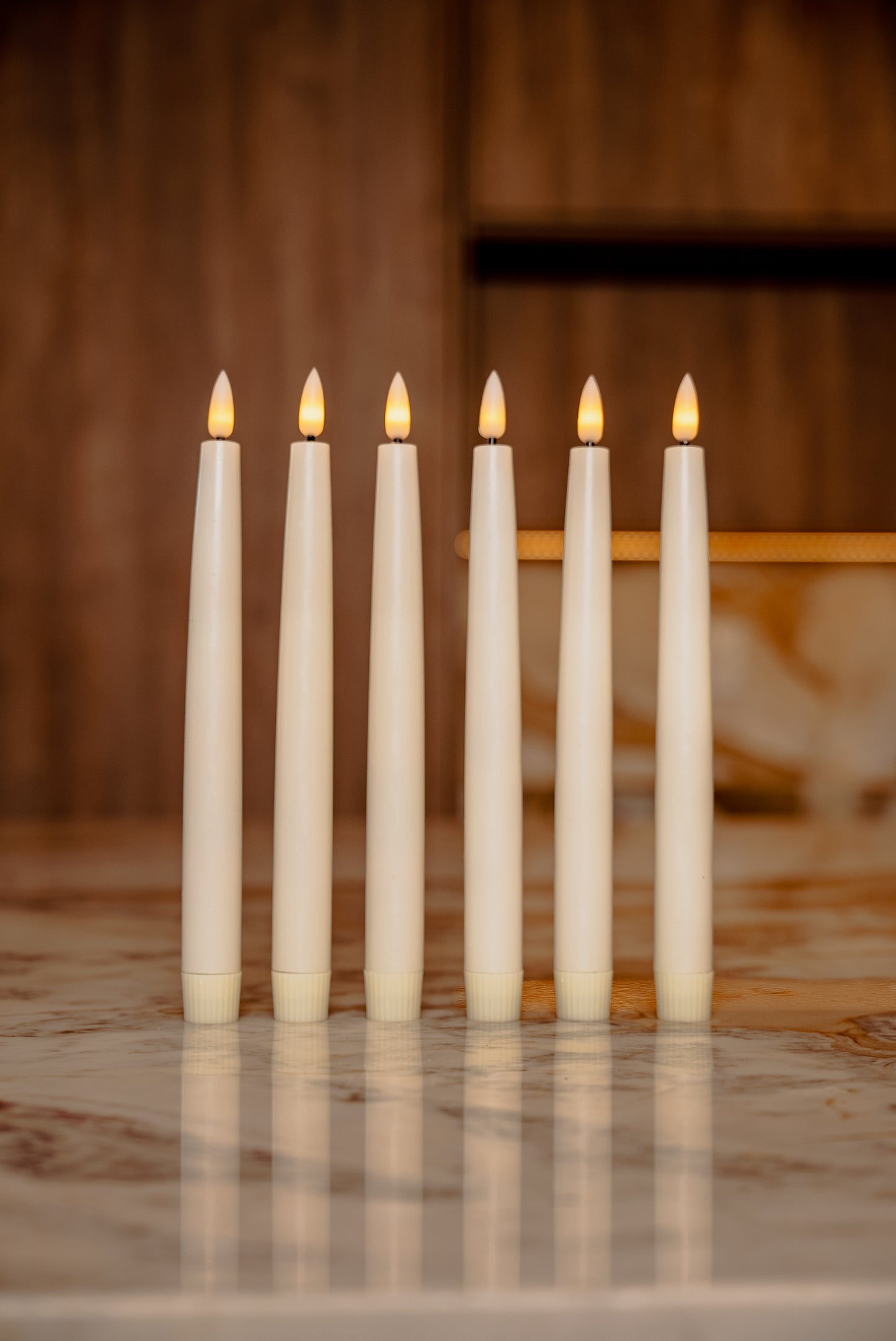 Branch & Wick, Co. Bulk 10" Flameless Taper Candles Ivory Wax, Remote Included