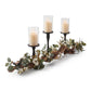Rustic Farmhouse Centerpiece : Eucalyptus Garland, Black Candle Holders, Table Decor