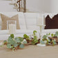 Rustic Farmhouse Centerpiece : Eucalyptus Garland, Ivory Candle Holders, Table Decor